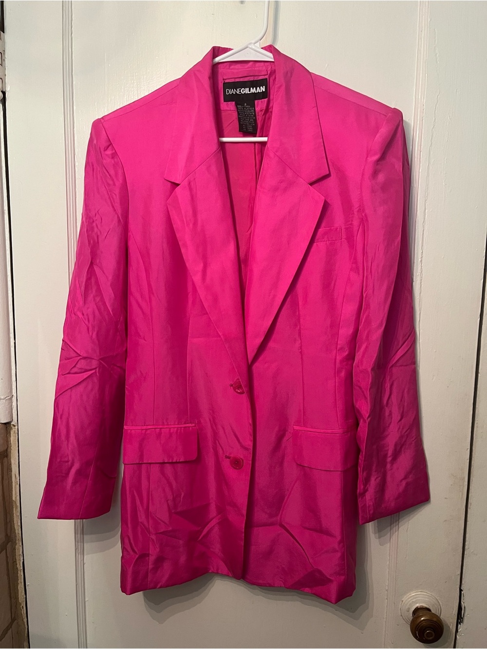 VINTAGE Diane Gilman 100% Silk Blazer
